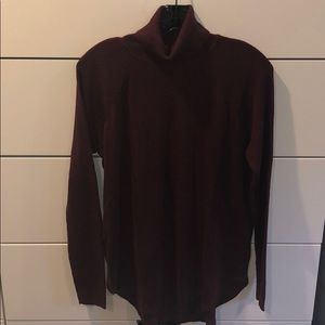 Burgundy turtle neck sweater